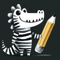 Крокозябр — Крокодил с рисунками!